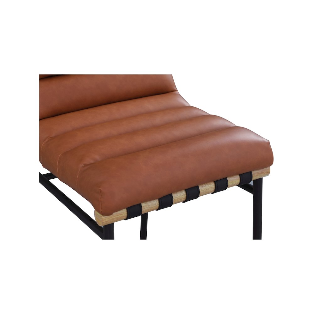 Burke Cognac Vegan Leather Bar Stool
