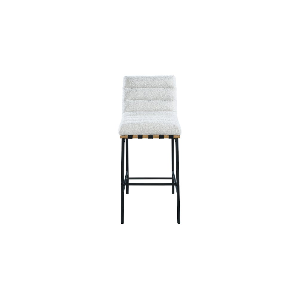 Burke Cream Boucle Fabric Bar Stool