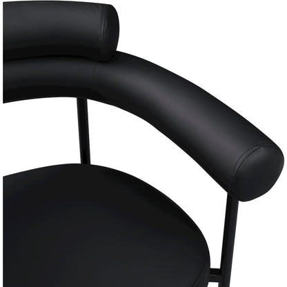 Blake Black Vegan Leather Dining Chair, Set of 2