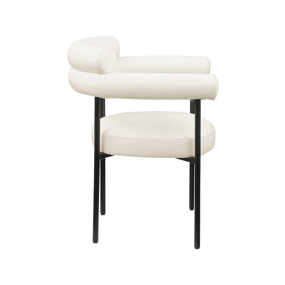 Blake Cream Vegan Leather Dining Chair, Set of 2
