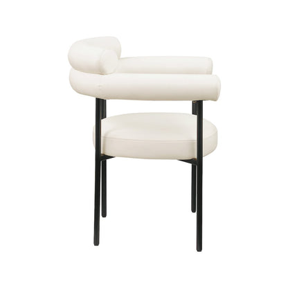 Blake Cream Vegan Leather Dining Chair, Set of 2