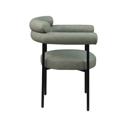 Blake Green Vegan Leather Dining Chair, Set of 2