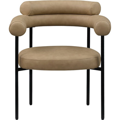 Blake Tan Vegan Leather Dining Chair, Set of 2