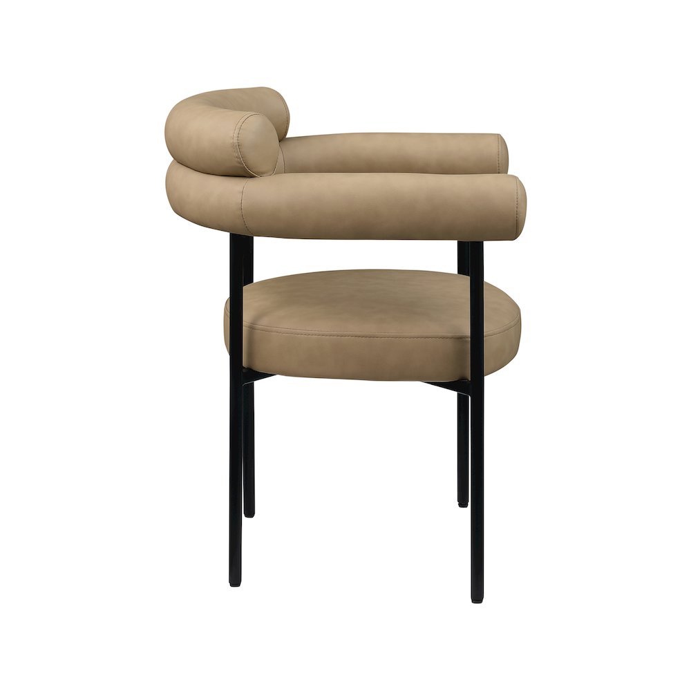 Blake Tan Vegan Leather Dining Chair, Set of 2