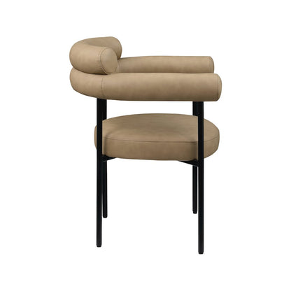 Blake Tan Vegan Leather Dining Chair, Set of 2