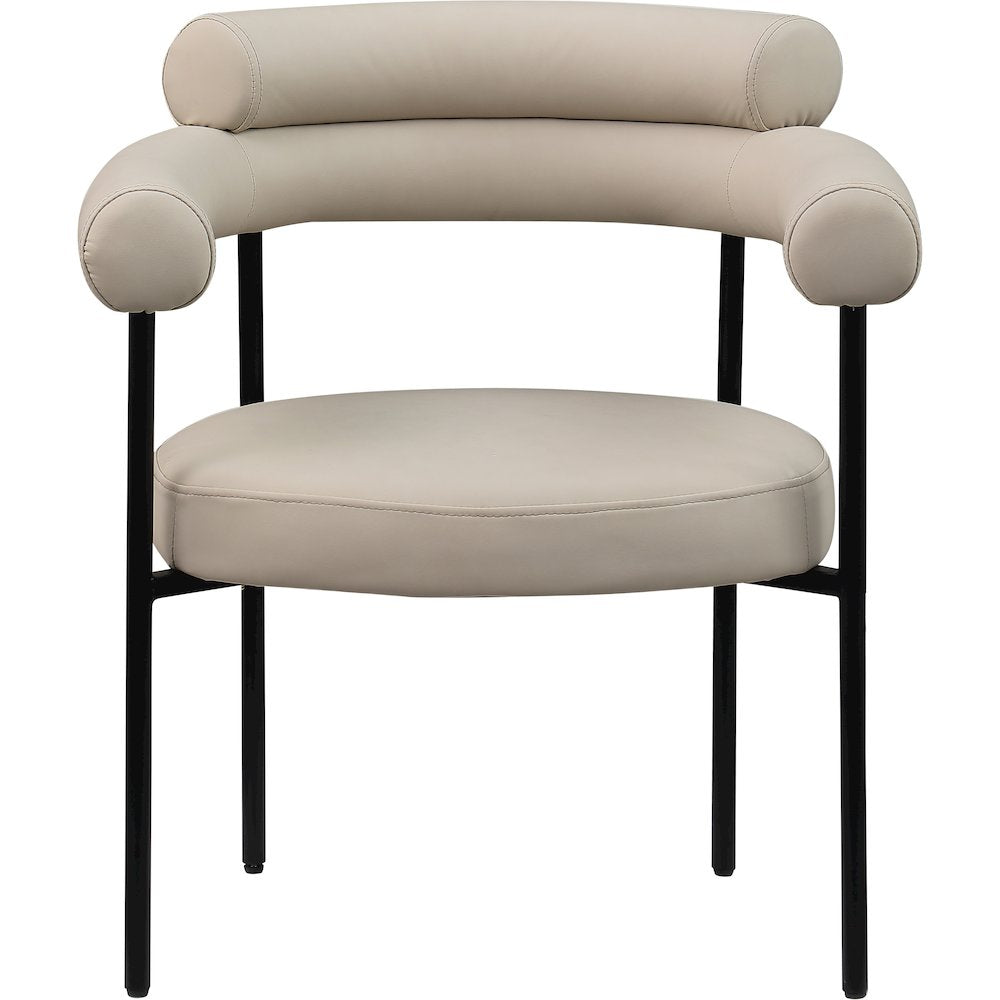 Blake Taupe Vegan Leather Dining Chair, Set of 2