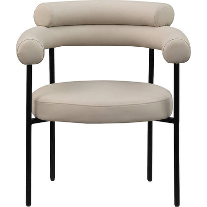 Blake Taupe Vegan Leather Dining Chair, Set of 2