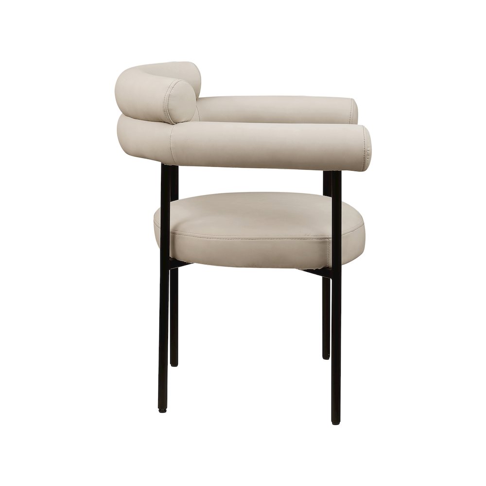 Blake Taupe Vegan Leather Dining Chair, Set of 2