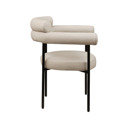 Blake Taupe Vegan Leather Dining Chair, Set of 2
