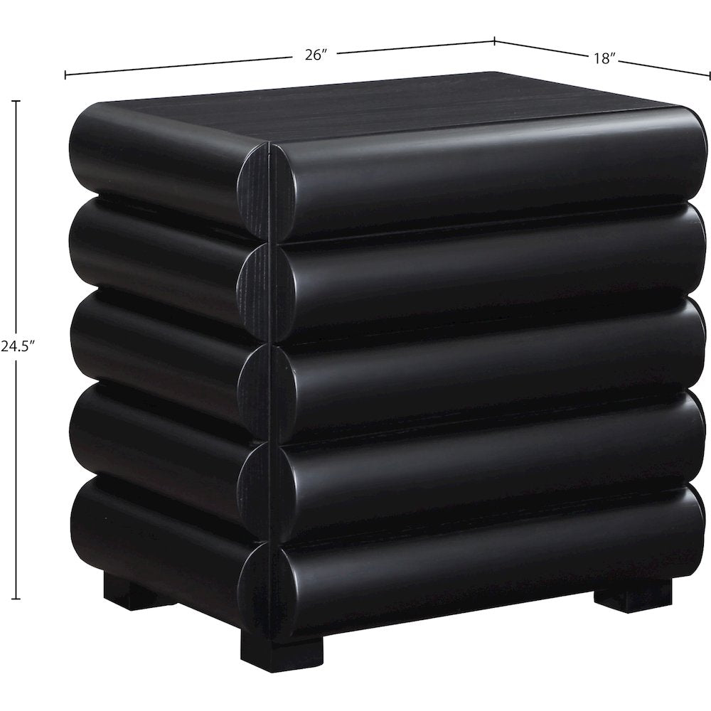 Maverick Black Night Stand / Side Table