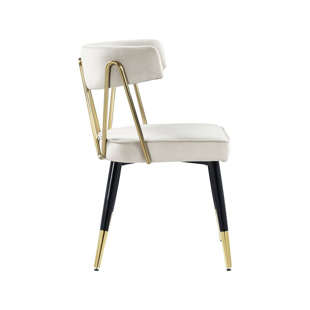 Rheingold Cream Velvet Dining Chair, Set of 2