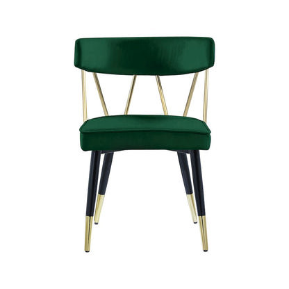 Rheingold Green Velvet Dining Chair, Set of 2