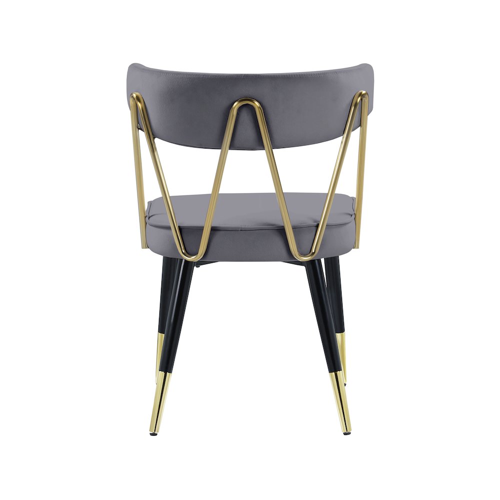 Rheingold Grey Velvet Dining Chair, Set of 2