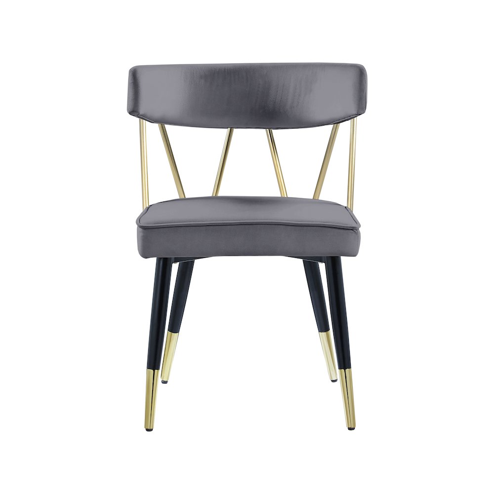 Rheingold Grey Velvet Dining Chair, Set of 2