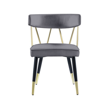 Rheingold Grey Velvet Dining Chair, Set of 2