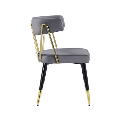 Rheingold Grey Velvet Dining Chair, Set of 2