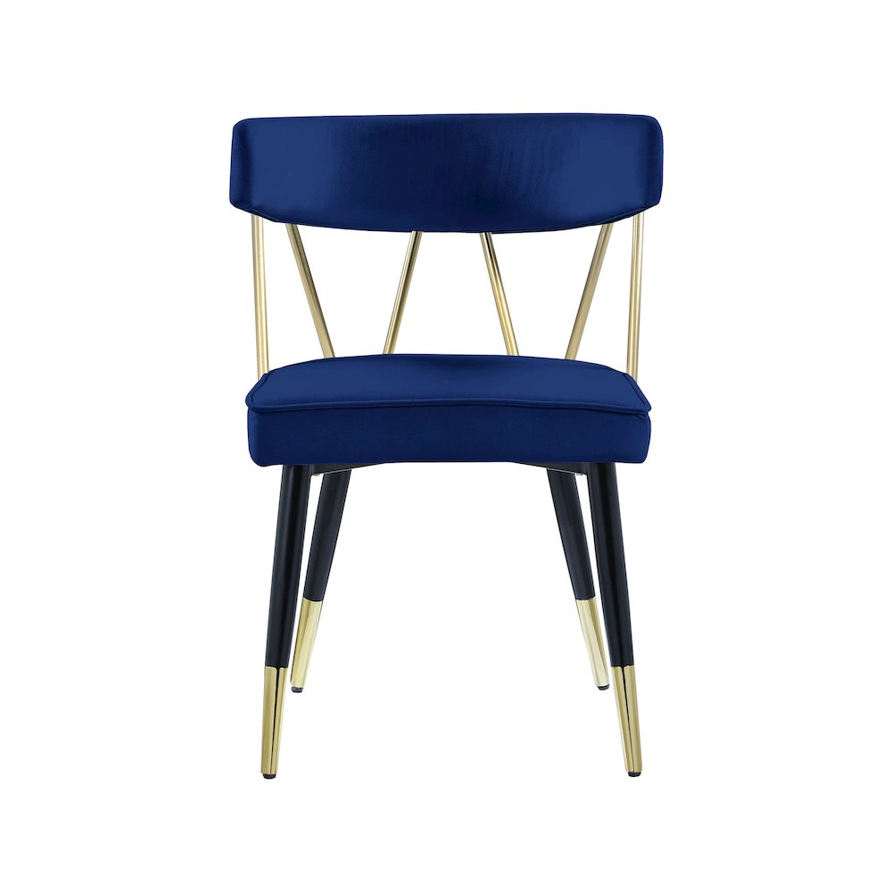 Rheingold Navy Velvet Dining Chair, Set of 2