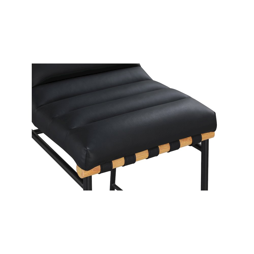 Burke Black Vegan Leather Counter Stool