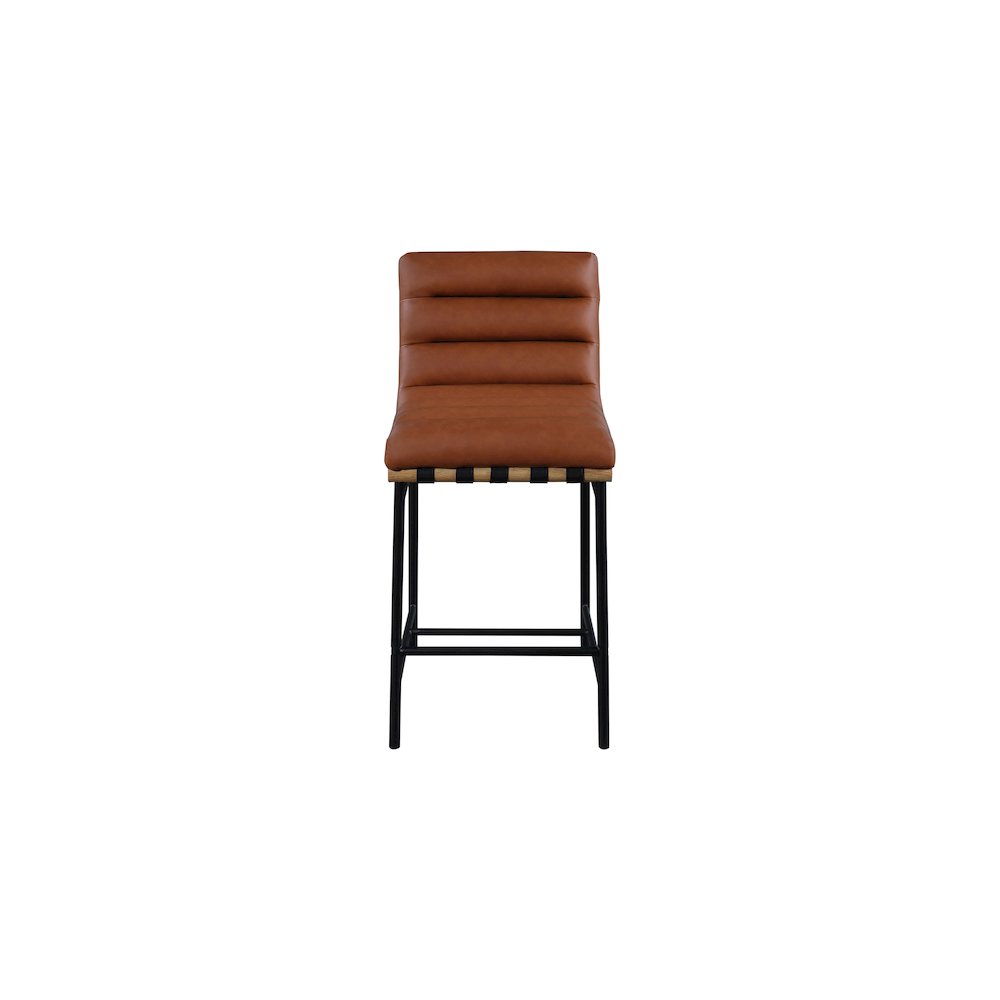 Burke Cognac Vegan Leather Counter Stool