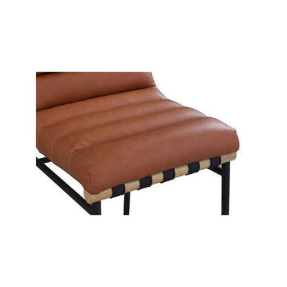 Burke Cognac Vegan Leather Counter Stool
