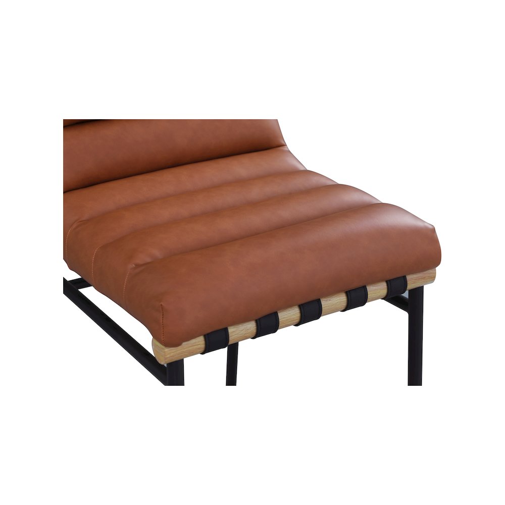 Burke Cognac Vegan Leather Counter Stool