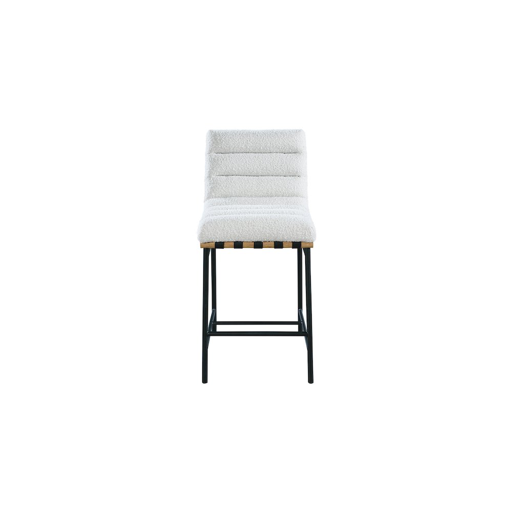 Burke Cream Boucle Fabric Counter Stool