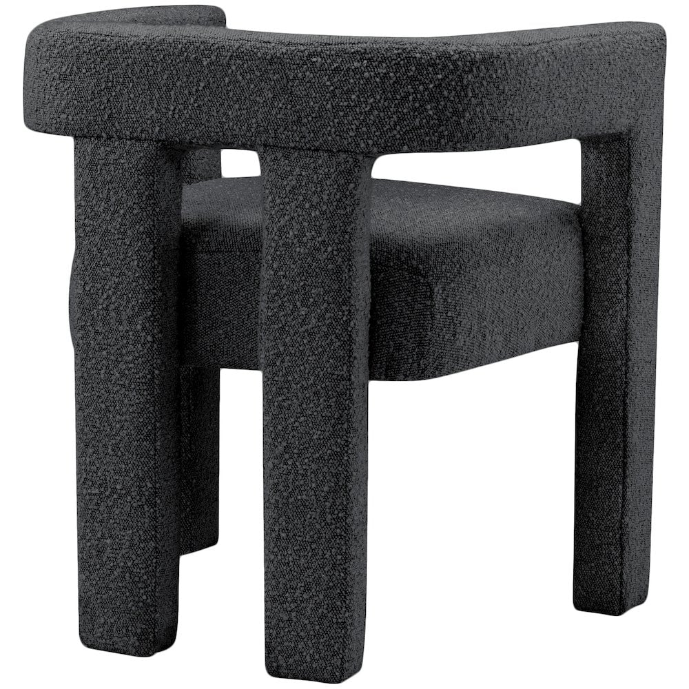 Athena Black Boucle Fabric Accent/Dining Chair