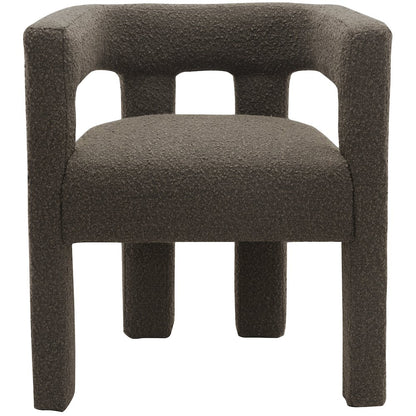Athena Brown Boucle Fabric Accent/Dining Chair