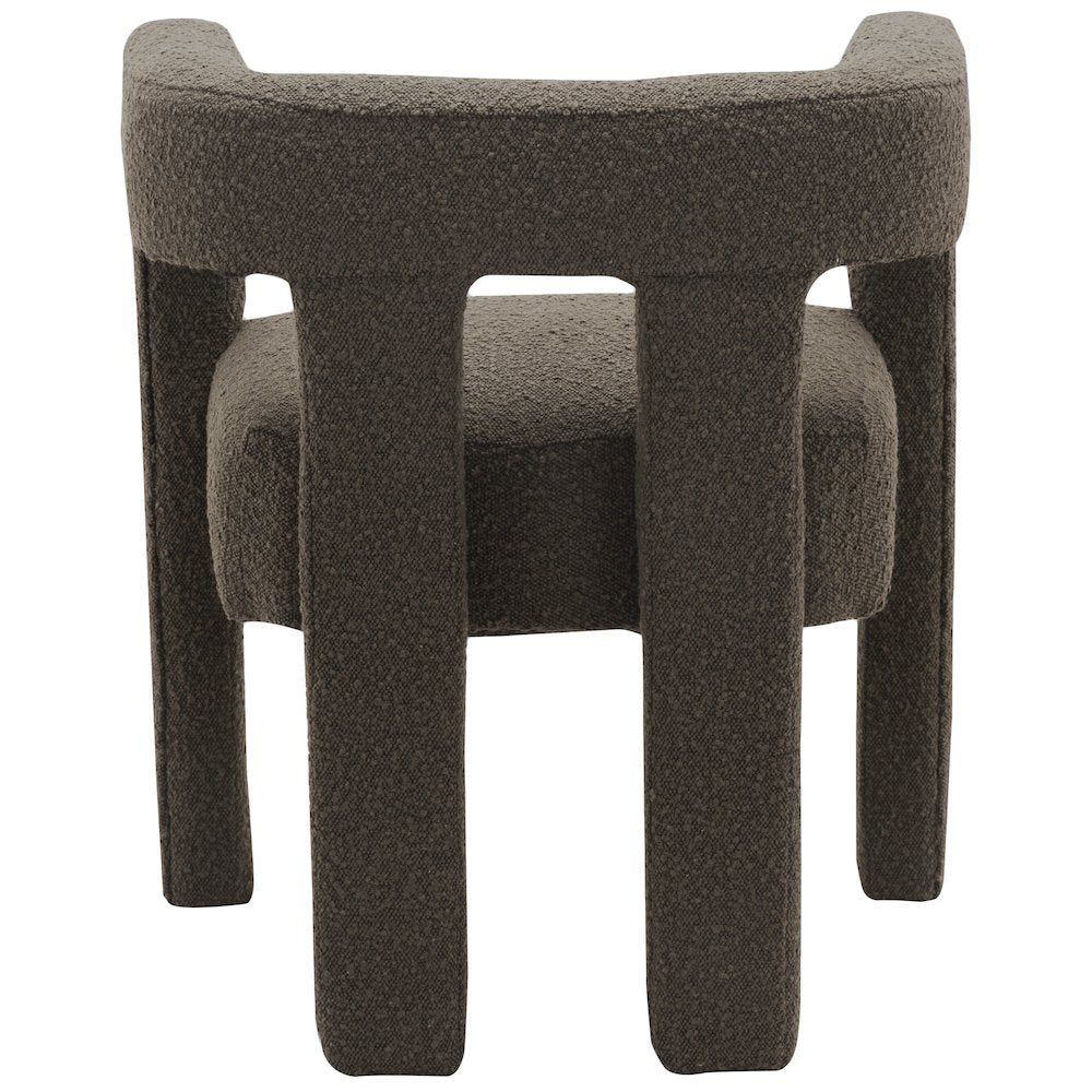 Athena Brown Boucle Fabric Accent/Dining Chair