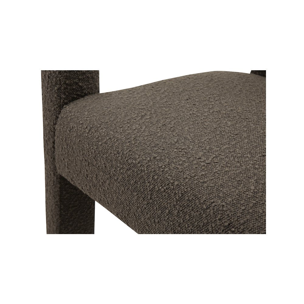 Athena Brown Boucle Fabric Accent/Dining Chair