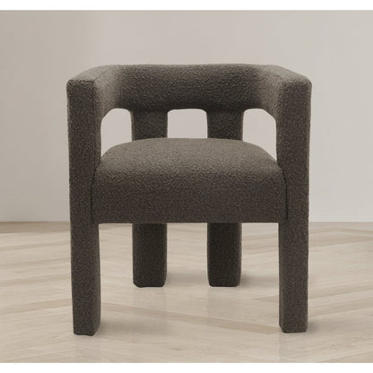 Athena Brown Boucle Fabric Accent/Dining Chair
