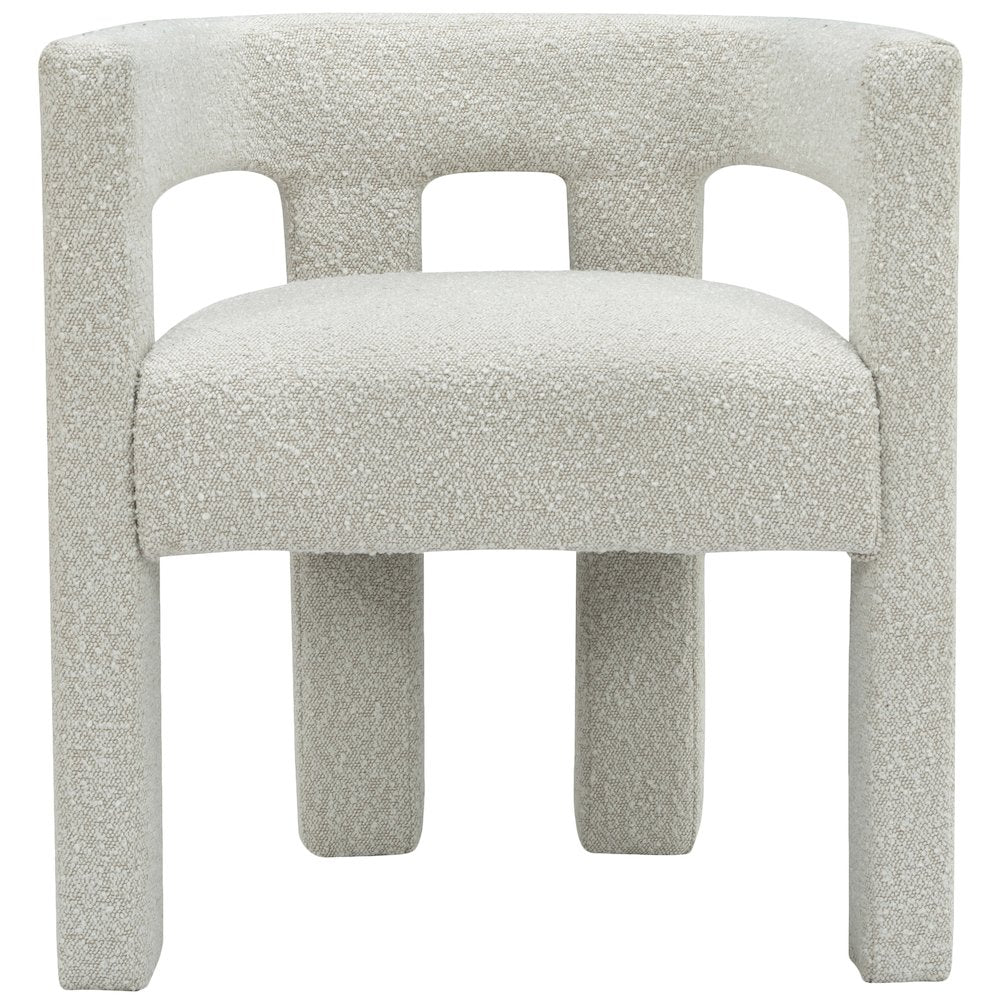 Athena Cream Boucle Fabric Accent/Dining Chair