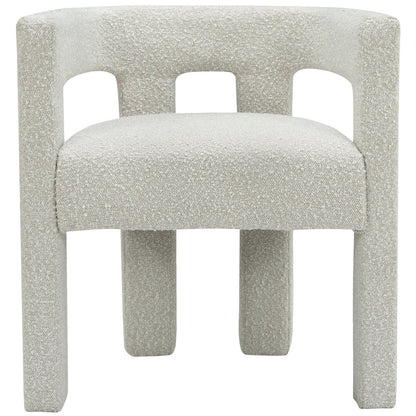 Athena Cream Boucle Fabric Accent/Dining Chair