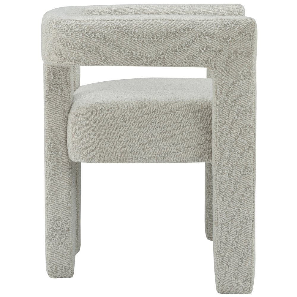 Athena Cream Boucle Fabric Accent/Dining Chair