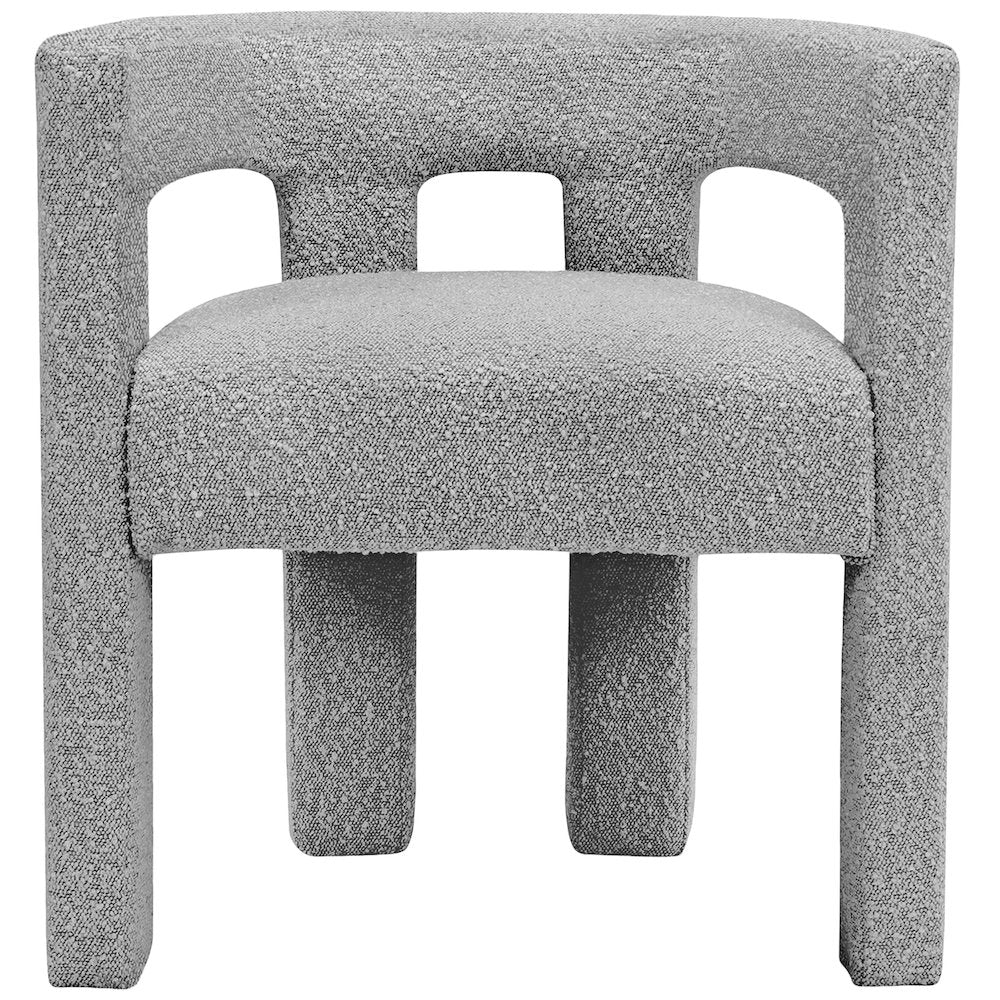 Athena Grey Boucle Fabric Accent/Dining Chair