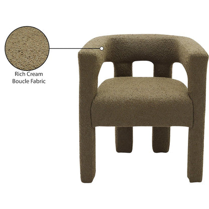 Athena Olive Green Boucle Fabric Accent/Dining Chair