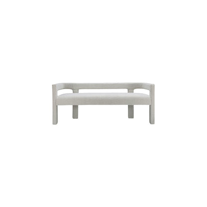 Athena Cream Boucle Fabric Bench