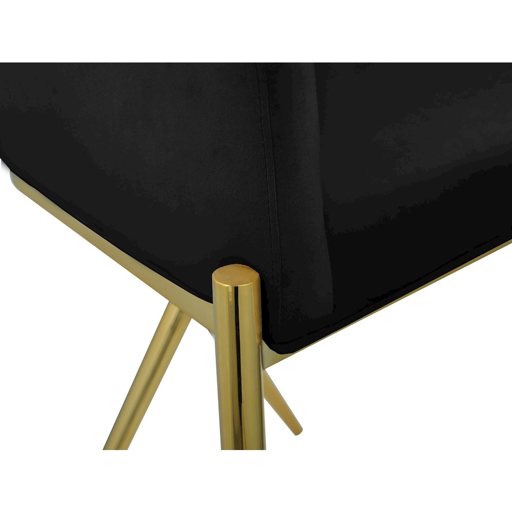 Xavier Black Velvet Counter Stool