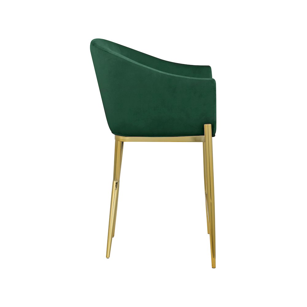 Xavier Green Velvet Counter Stool