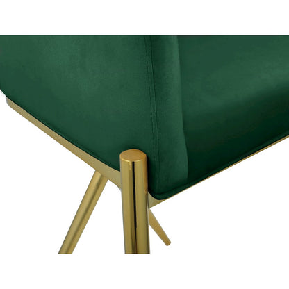 Xavier Green Velvet Counter Stool
