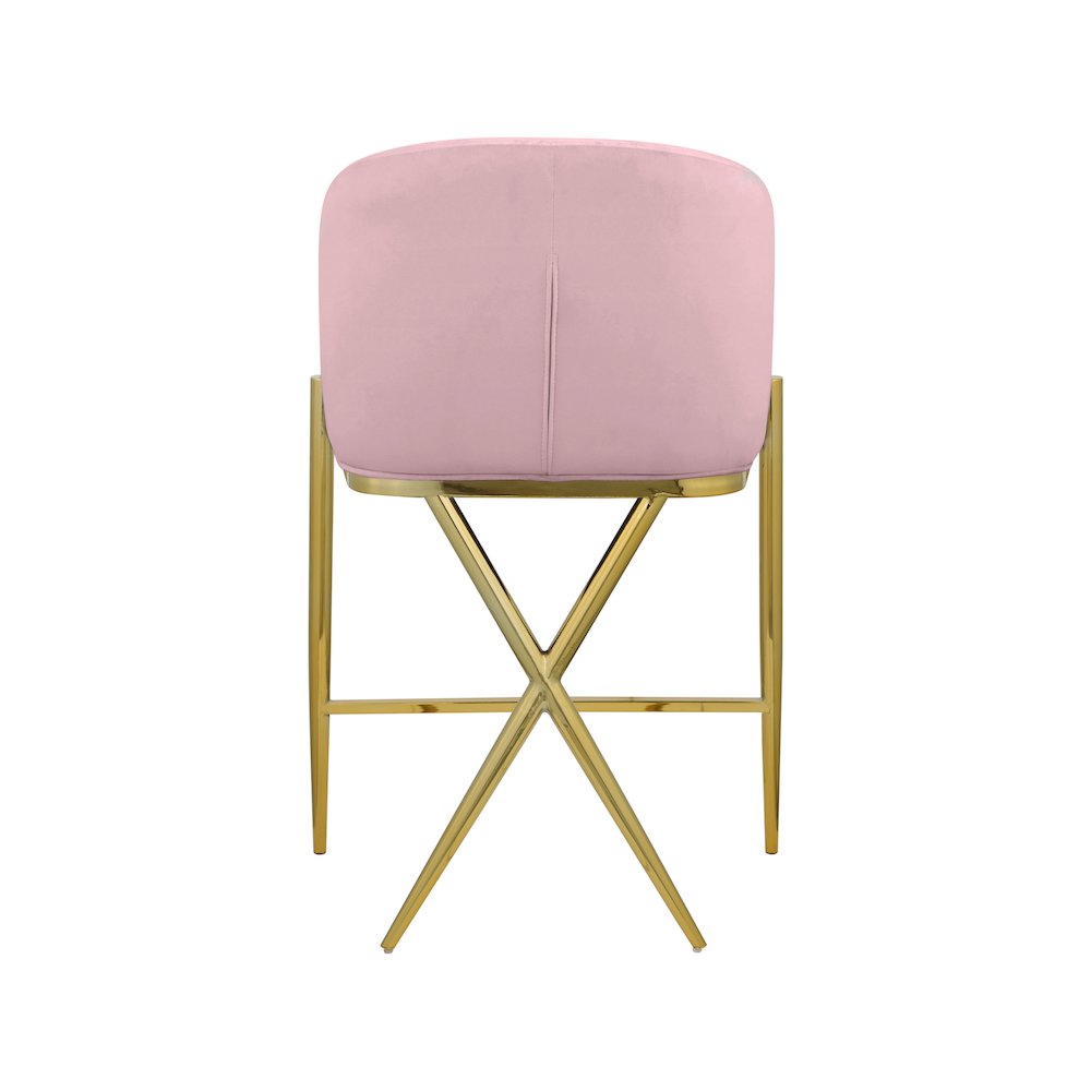 Xavier Pink Velvet Counter Stool