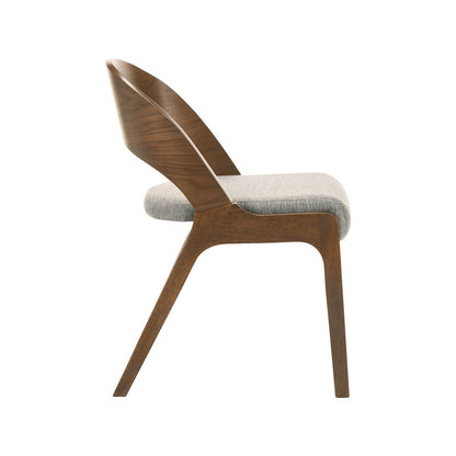 Woodson Grey Linen Textured Fabric Dining Chair, Set of 2