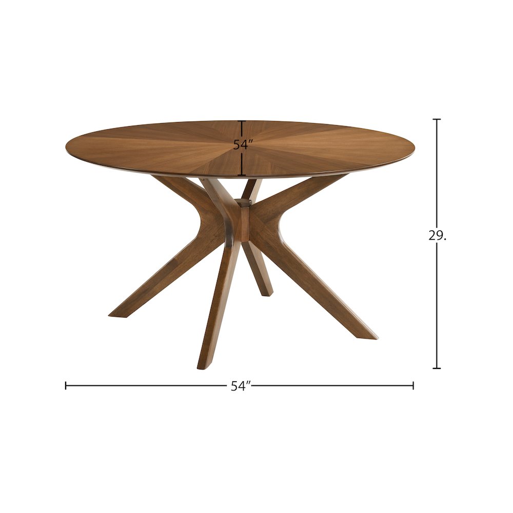 Woodson Rich Walnut Veneer Dining Table