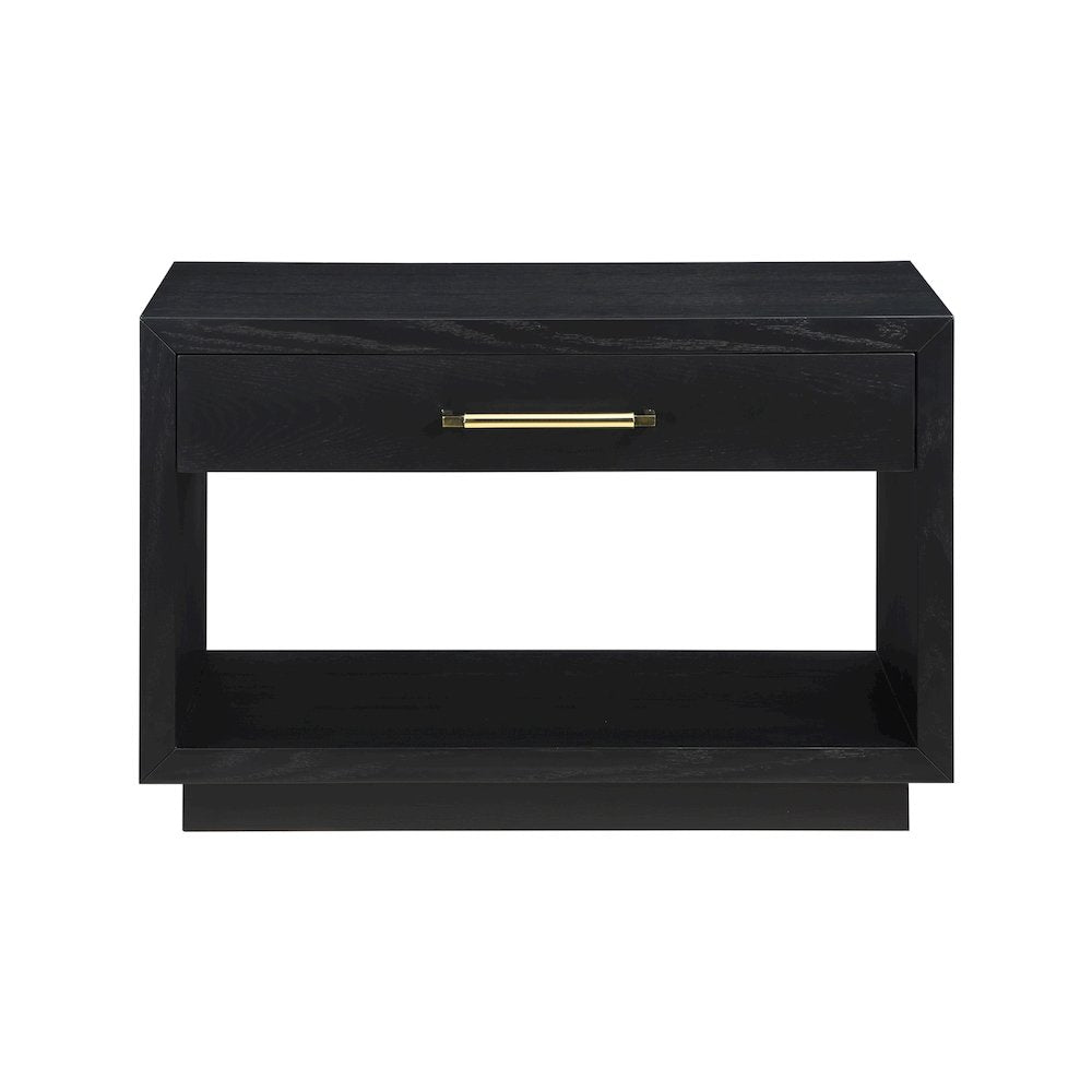 Avery Black Wood Veneer Night Stand