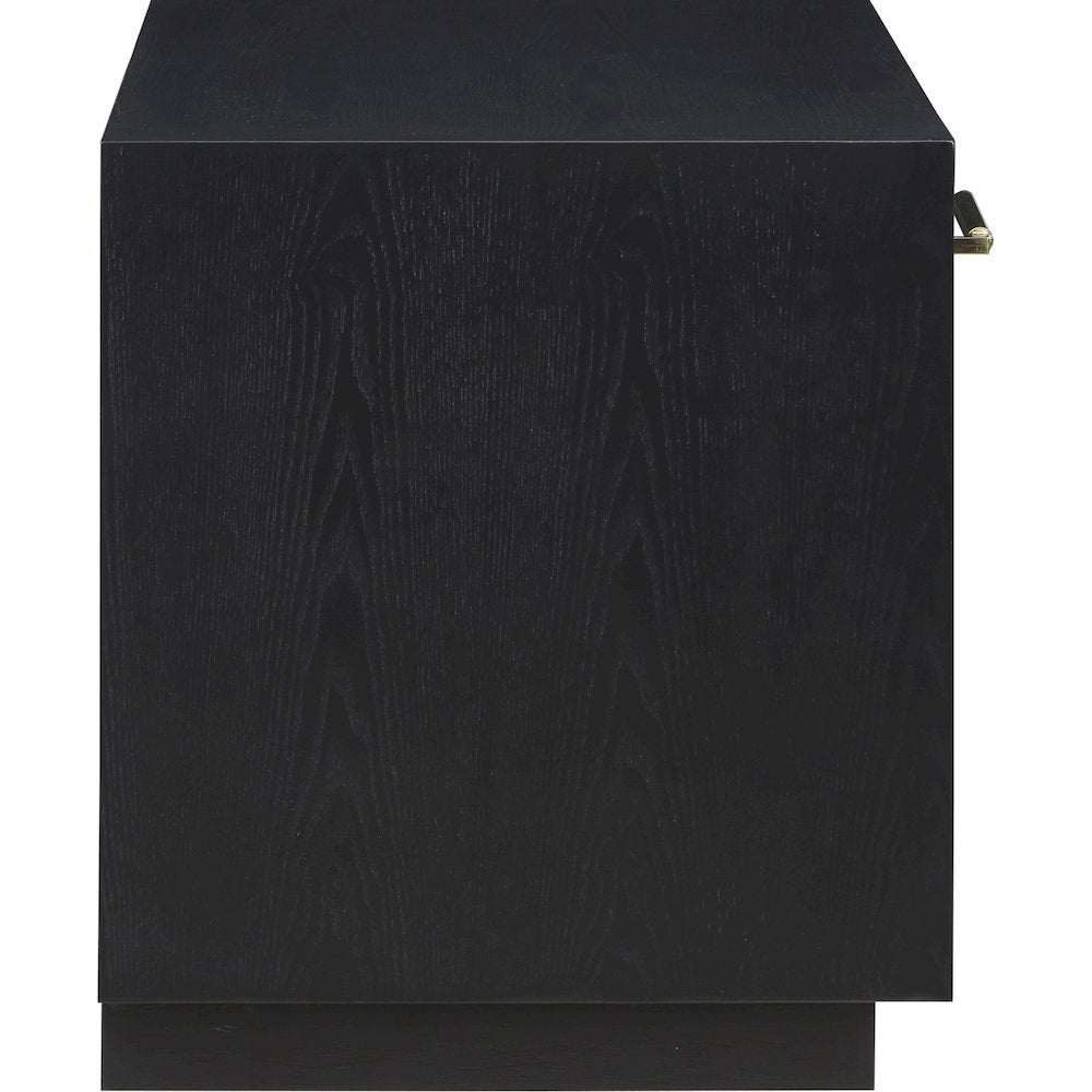Avery Black Wood Veneer Night Stand