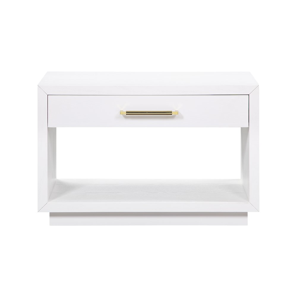 Avery White Wood Veneer Night Stand