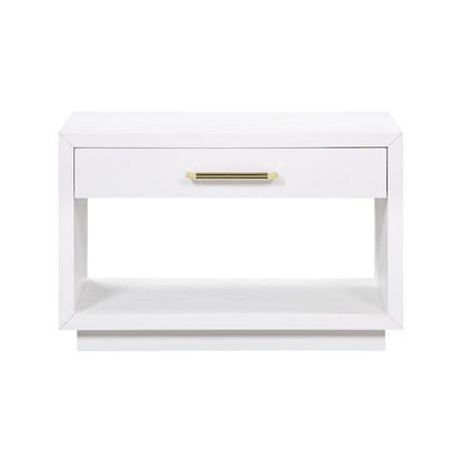Avery White Wood Veneer Night Stand