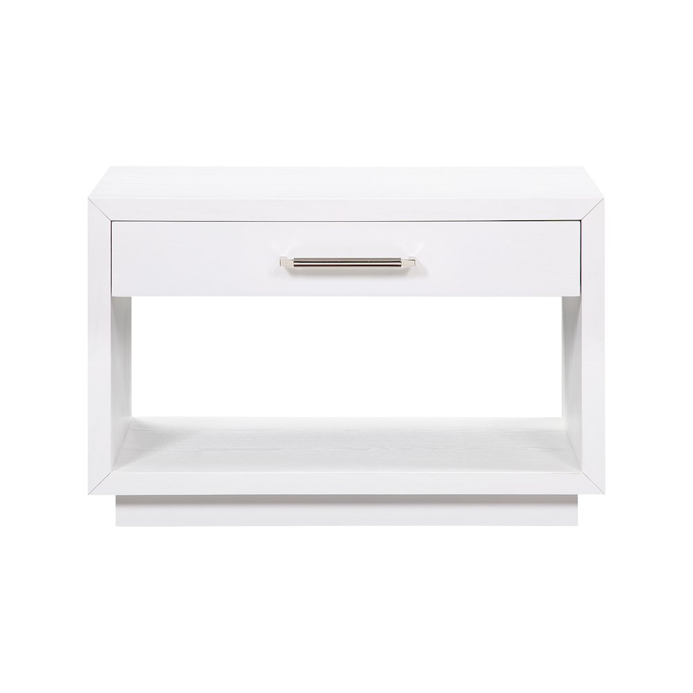 Avery White Wood Veneer Night Stand