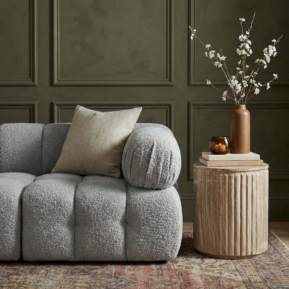 Catania Beige Concrete Indoor/Outdoor End Table