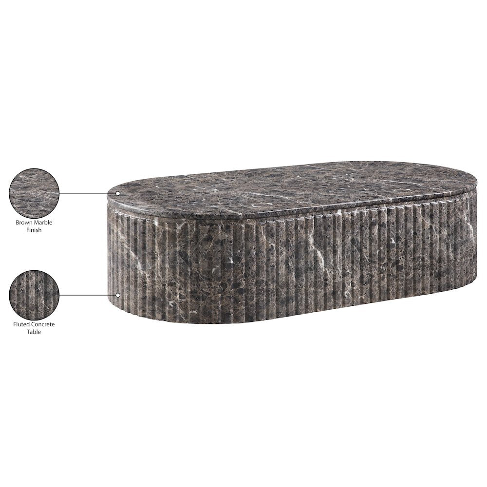 Catania Brown Concrete Indoor/Outdoor Coffee Table